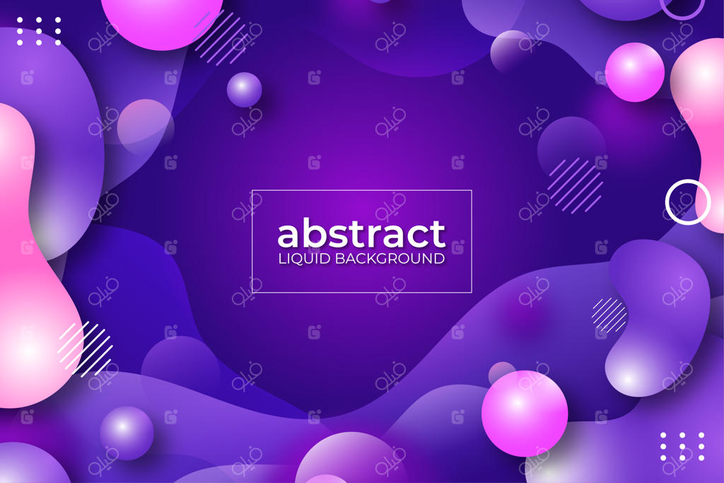 زمینه انتزاعی با شکل مایع و گرادیانت بنفش