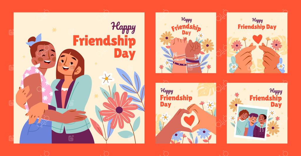 مجموعه‌ای از پست‌های اینستاگرام برای جشن روز دوستی