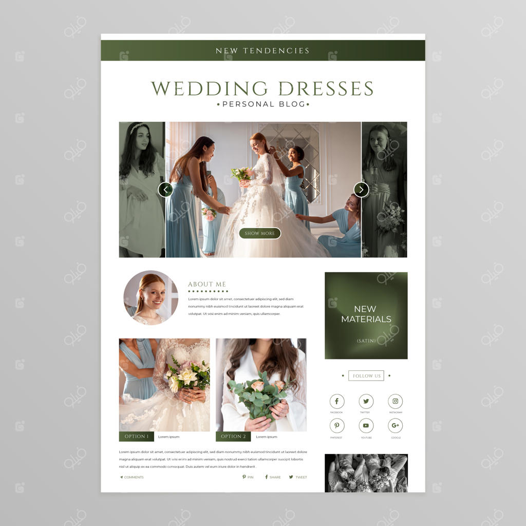 طراحی قالب وبلاگ با افکت گرادیانتی