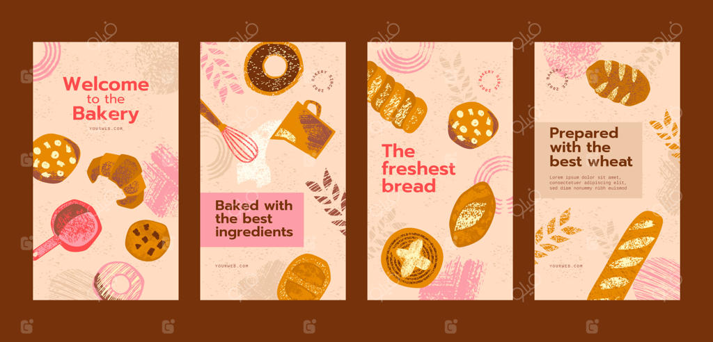 داستان‌های اینستاگرام نانوایی با بافت‌های دست‌ساز