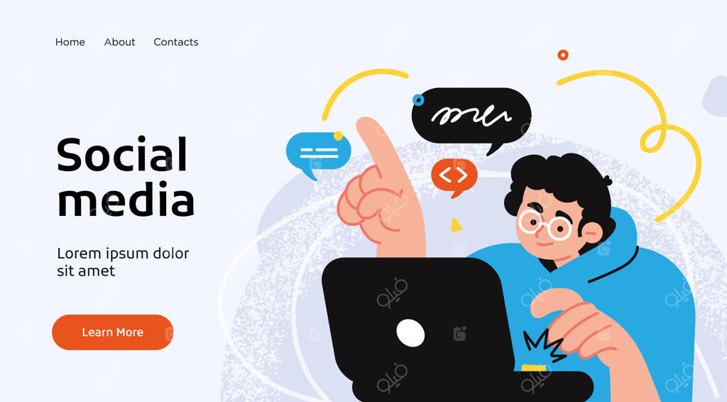 قالب‌های طراحی صفحه فرود وب‌سایت برای شبکه‌های اجتماعی و ارتباطات دیجیتال