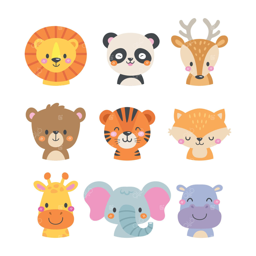 چهره‌های بامزه حیوانات به‌صورت دست‌کشیده