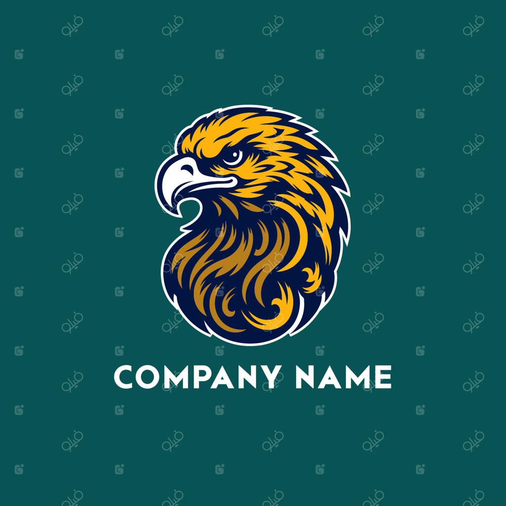 طراحی لوگوی عقاب برای گیمینگ و ورزش‌های الکترونیک؛ مناسب برای واترمارک، نشان و پچ محصولات تجاری