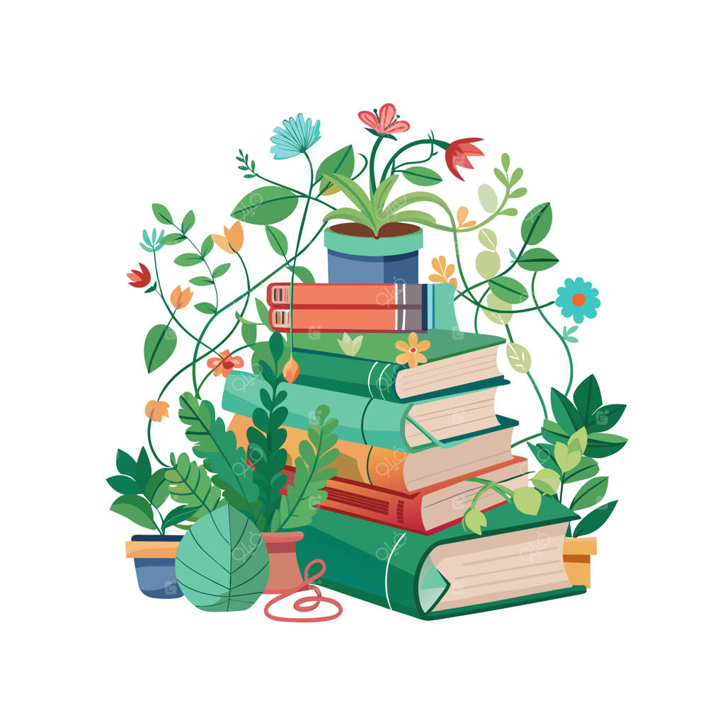 مفهوم تصویرسازی وکتور پشته کتاب