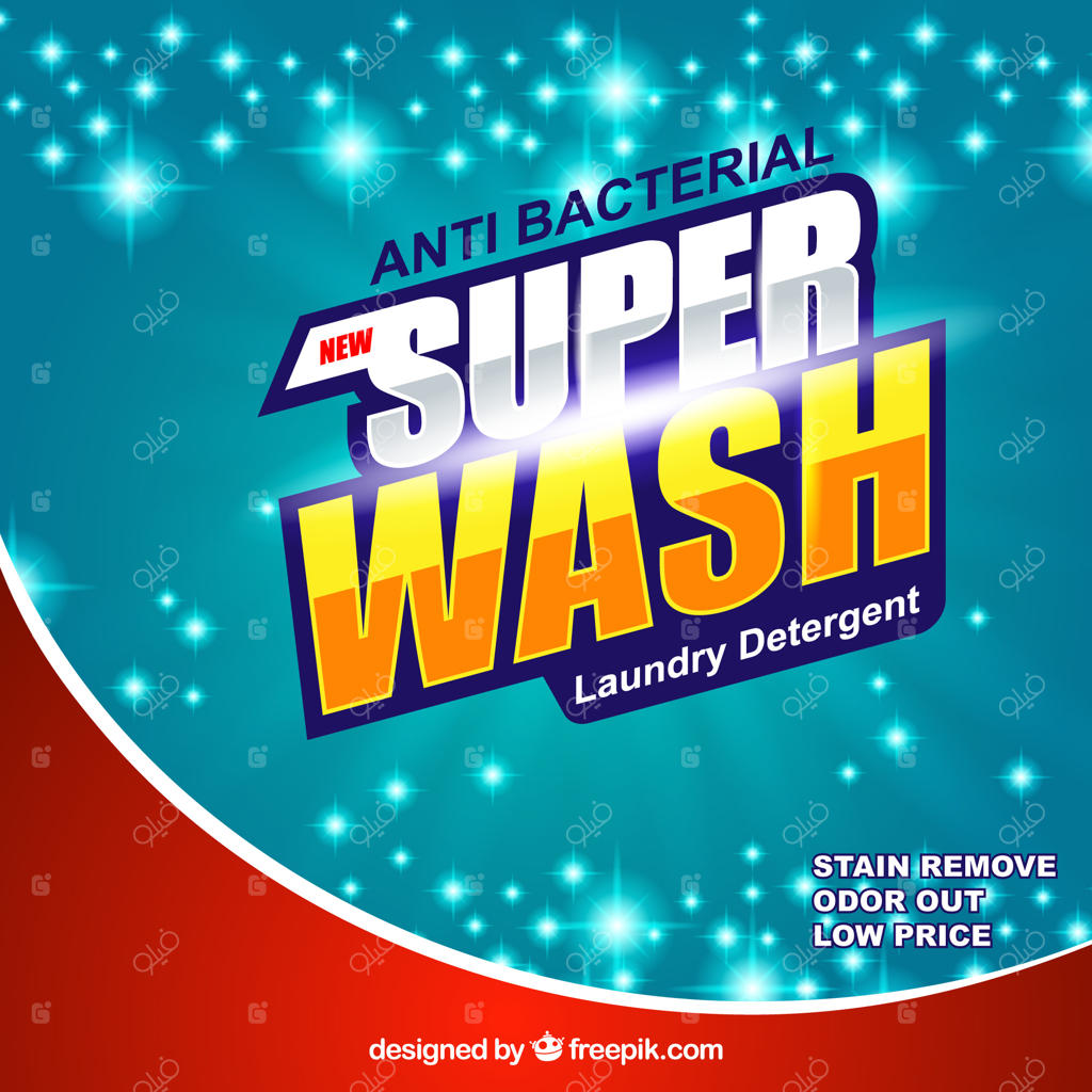 پس‌زمینه انتزاعی و روشن مواد شوینده