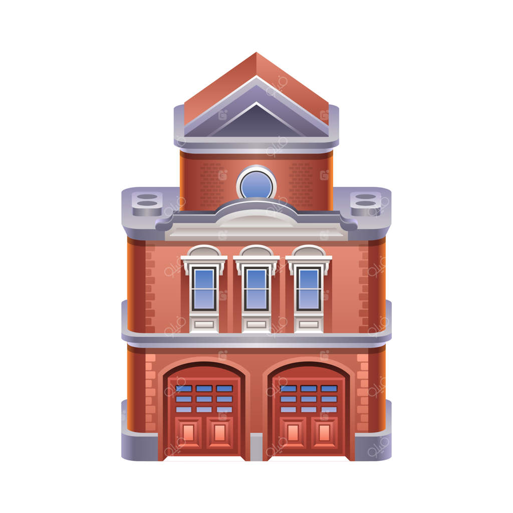 تصویر دقیق از آیکون ایستگاه آتش‌نشانی.