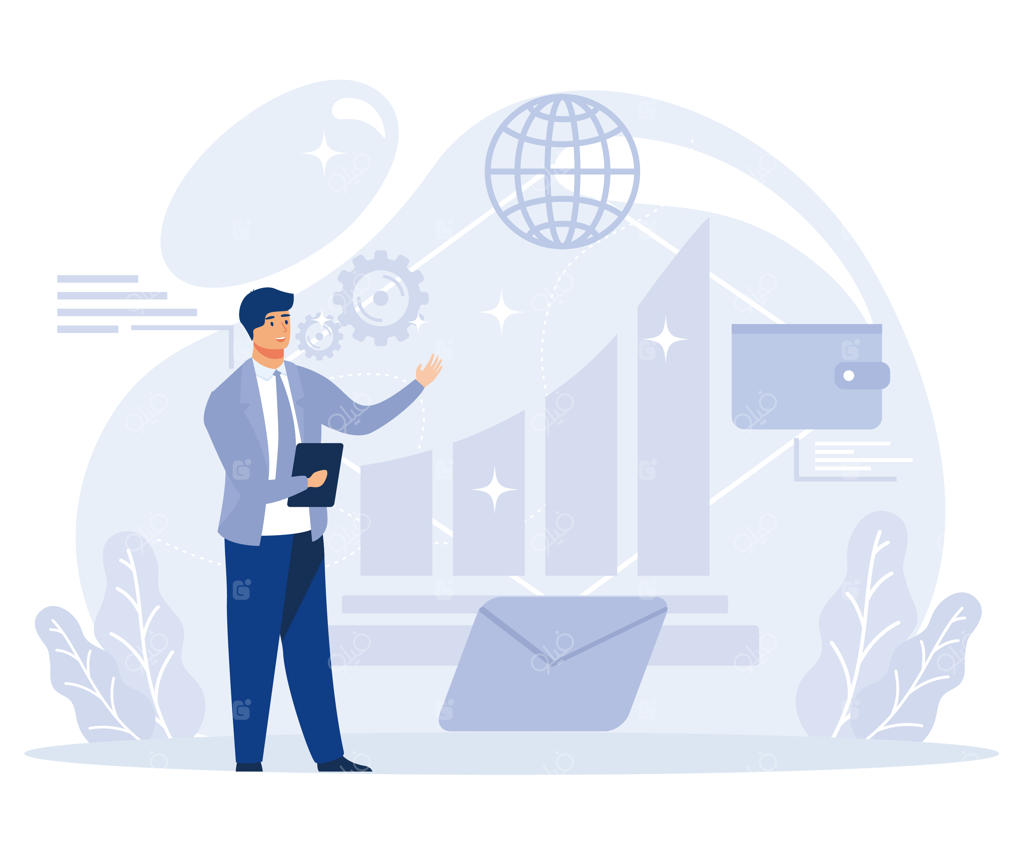 تصویرسازی وکتور تخت و مدرن با مفهوم سرویس ابری، ذخیره‌سازی داده و استریم ویدیو و فایل