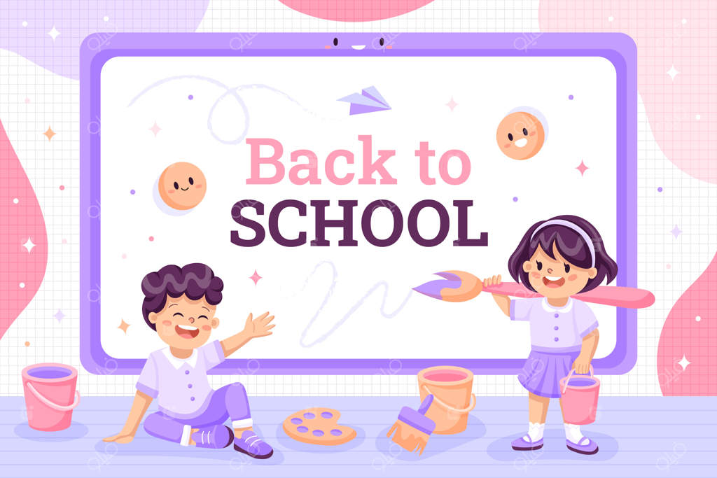 پس‌زمینه بازگشت به مدرسه ساده و جذاب