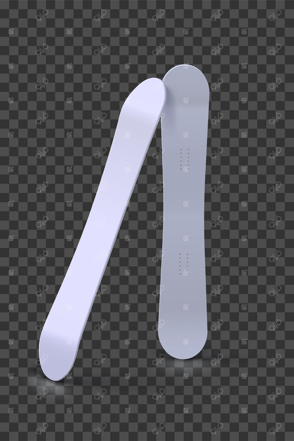 اسنوبرد سفید کلاسیک و ساده برای قالب طراحی و ارائه‌هایتان