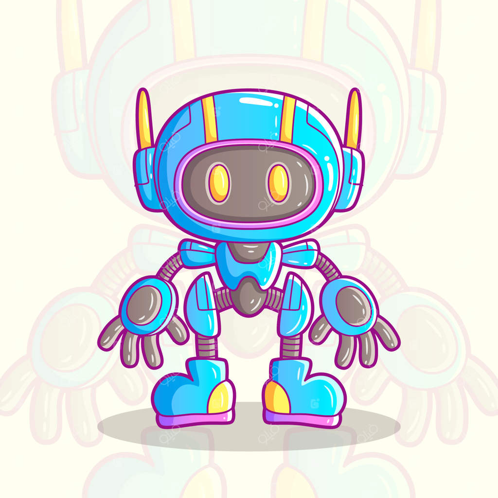 تصویرسازی شخصیت رباتی دست‌کشیده