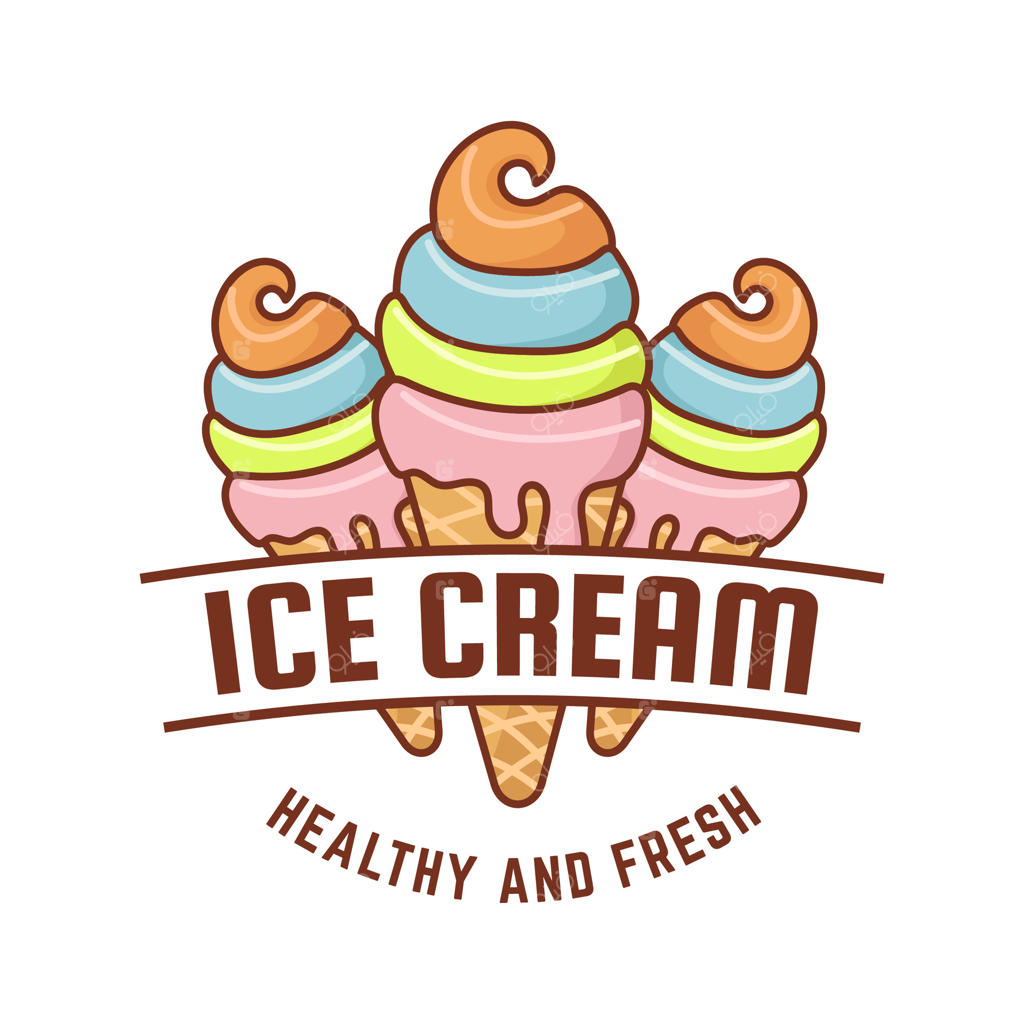 طراحی لوگوی بستنی: نشان‌ها و برچسب‌های لوگوی فروشگاه بستنی و علائم ژلاتریا.