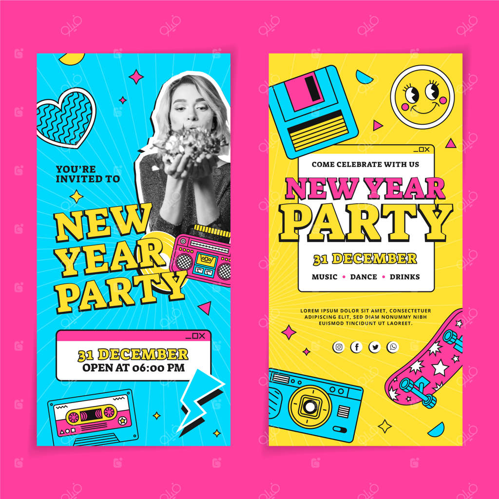 مجموعه بنرهای عمودی جدید سال نو