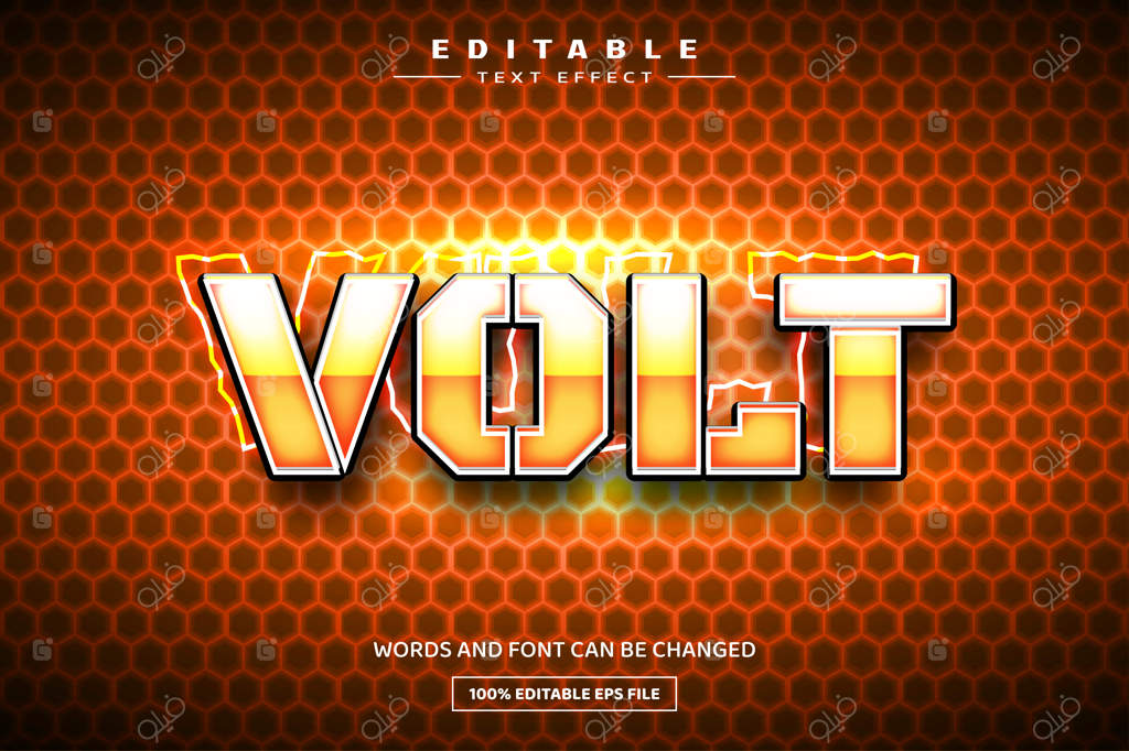 قالب افکت متن قابل ویرایش ولت 3D