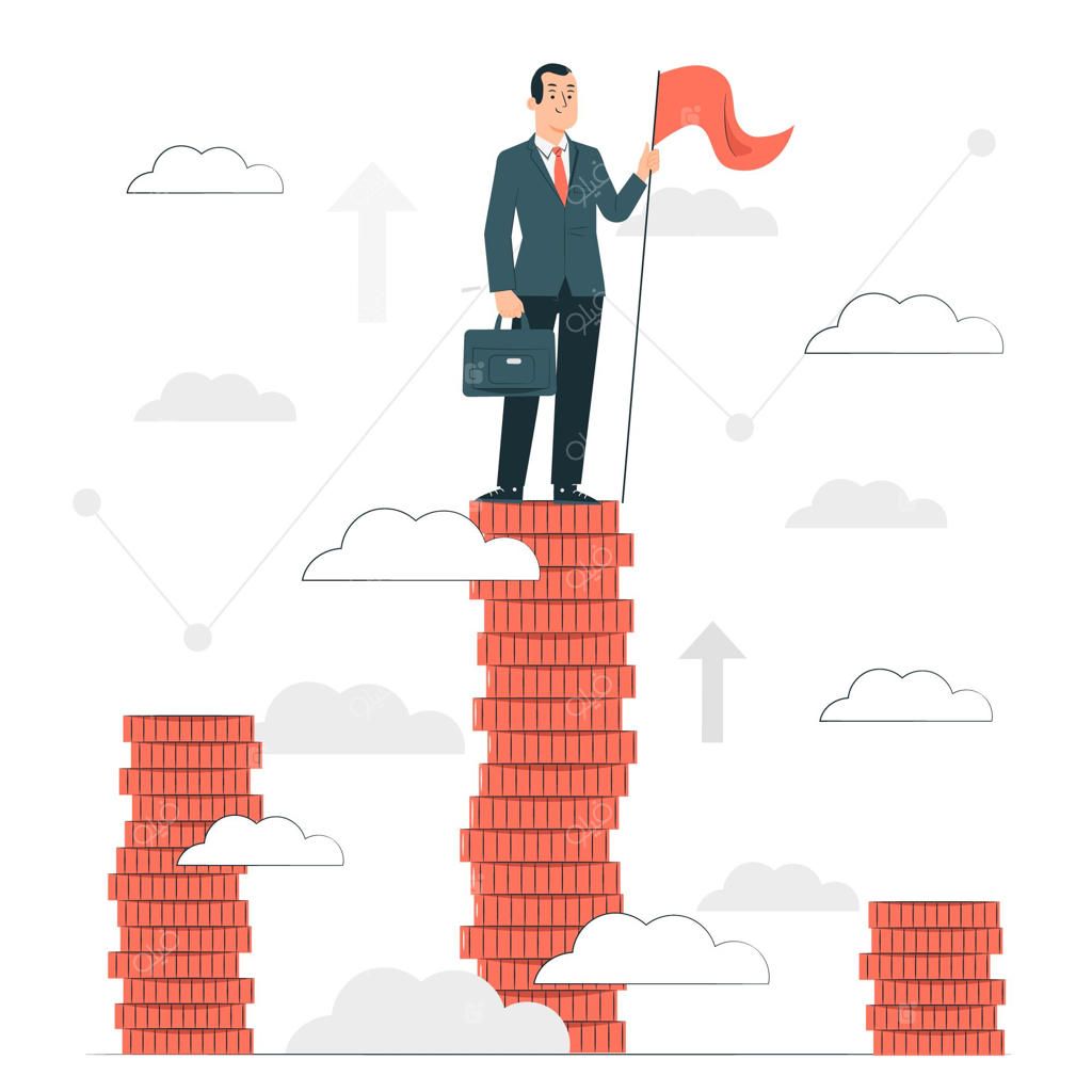 تصویر مفهومی رهبران مالی