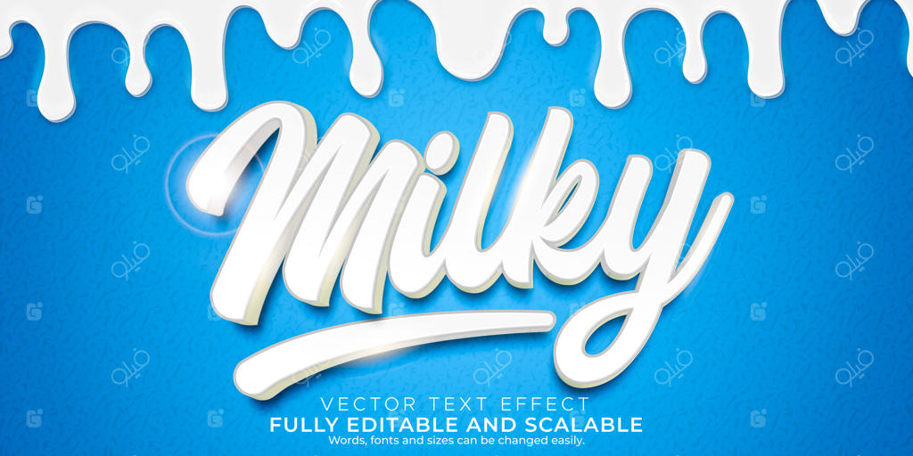 افکت نوشته شفاف و ابریشمی، سبک متن سفید و قابل ویرایش