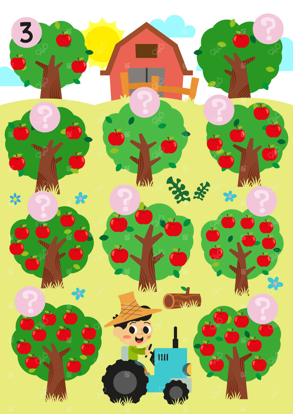 ورک‌شیت آموزش اعداد برای کودکان: شمارش، اعداد زوج و فرد