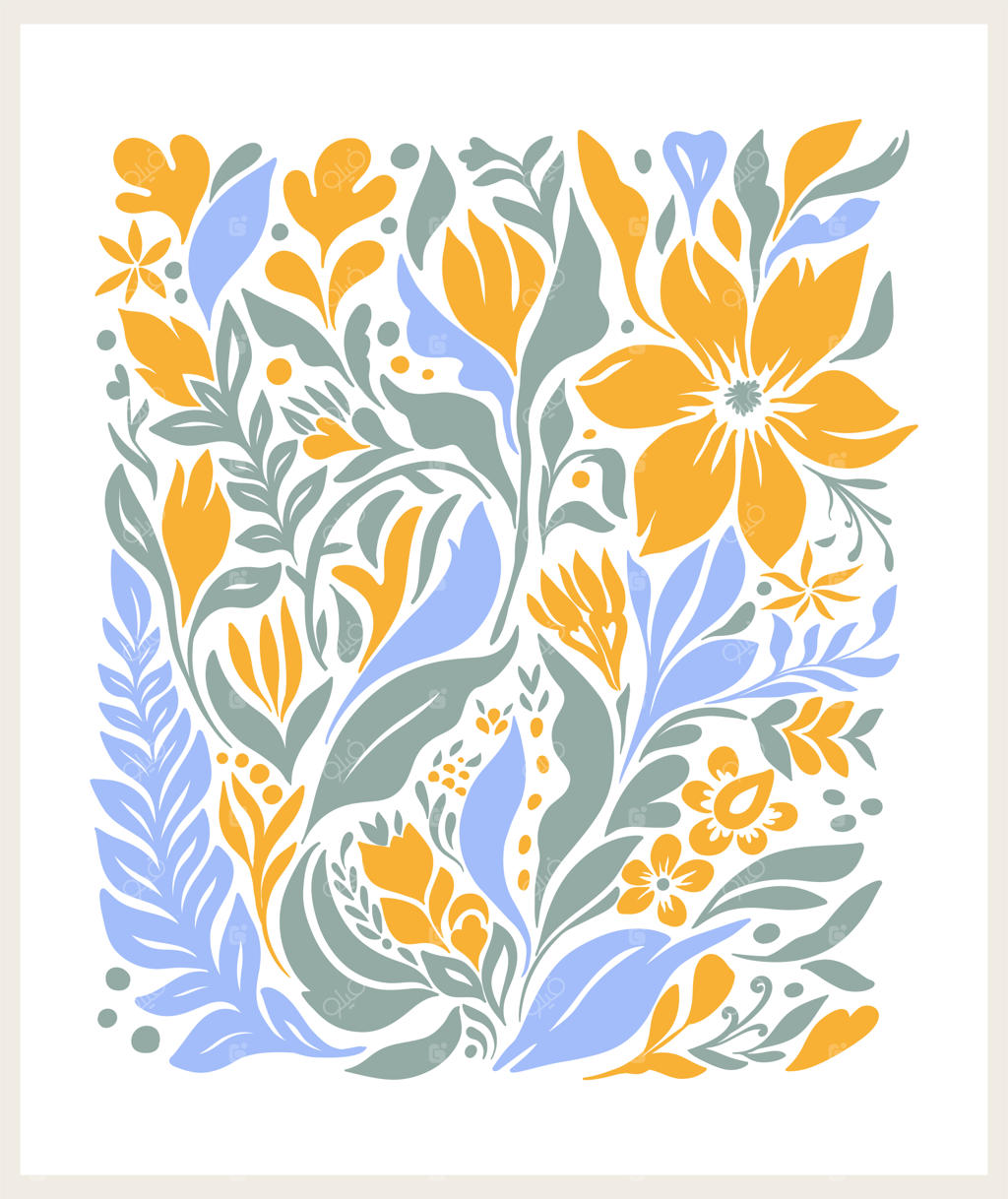 تصویرسازی وکتور انتزاعی و دست‌کشیده کبوتر با گرافیک فولکلور برای پوستر سبک Y2K