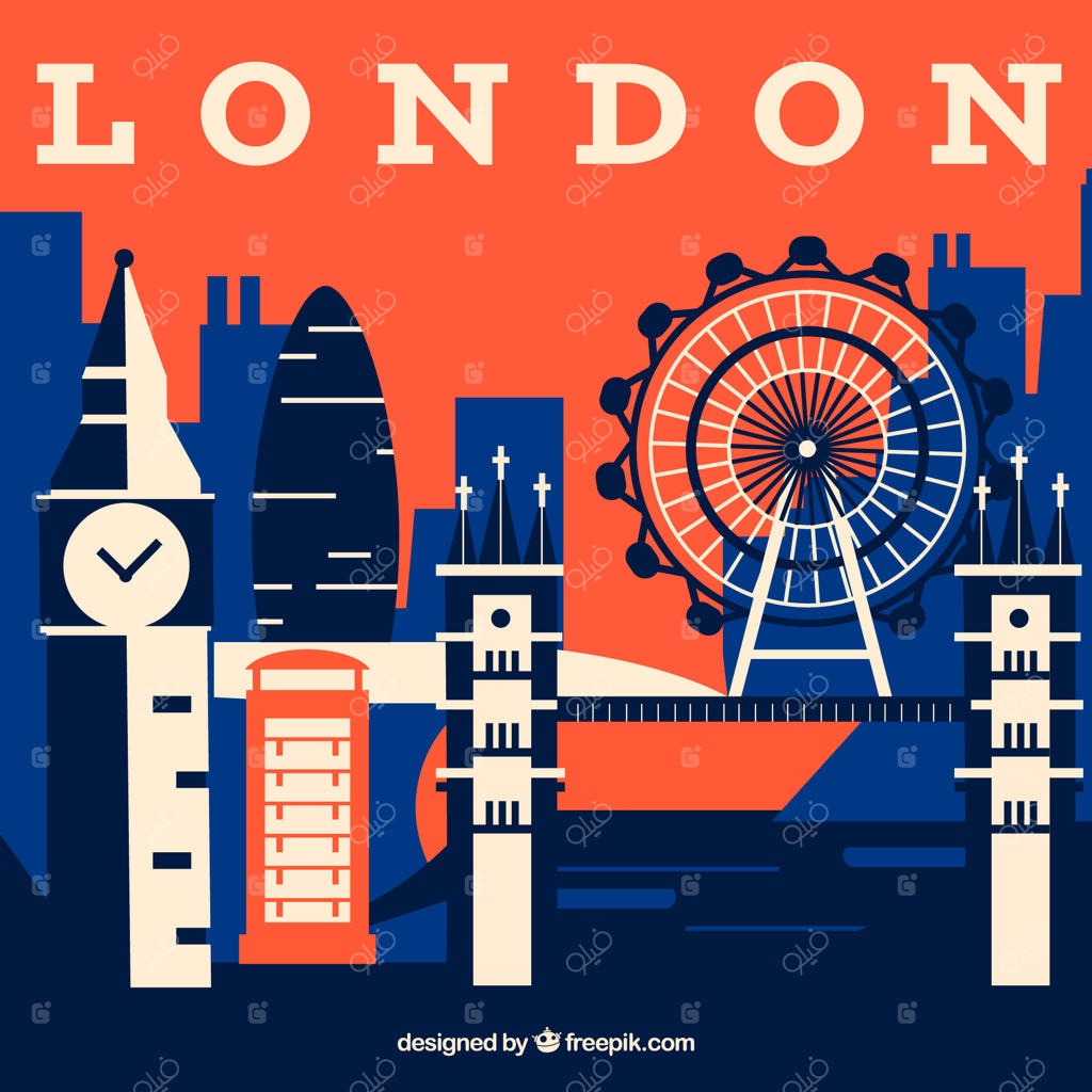 خط افق انتزاعی لندن