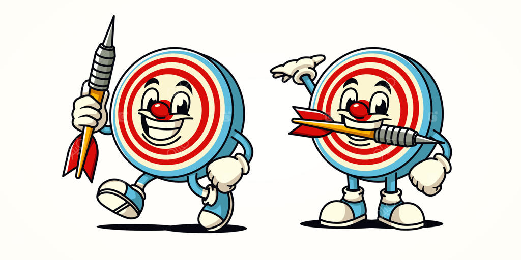 شخصیت کارتونی دارت. مناسب برای کسب و کار، بازاریابی، تبلیغات و طراحی‌ها