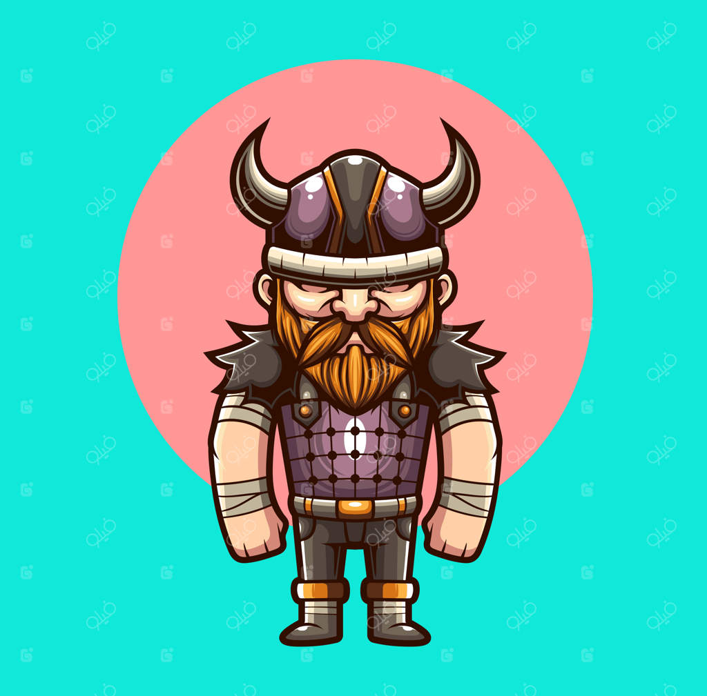 تصویر سازی وکتور از ماسکوت وایکینگ