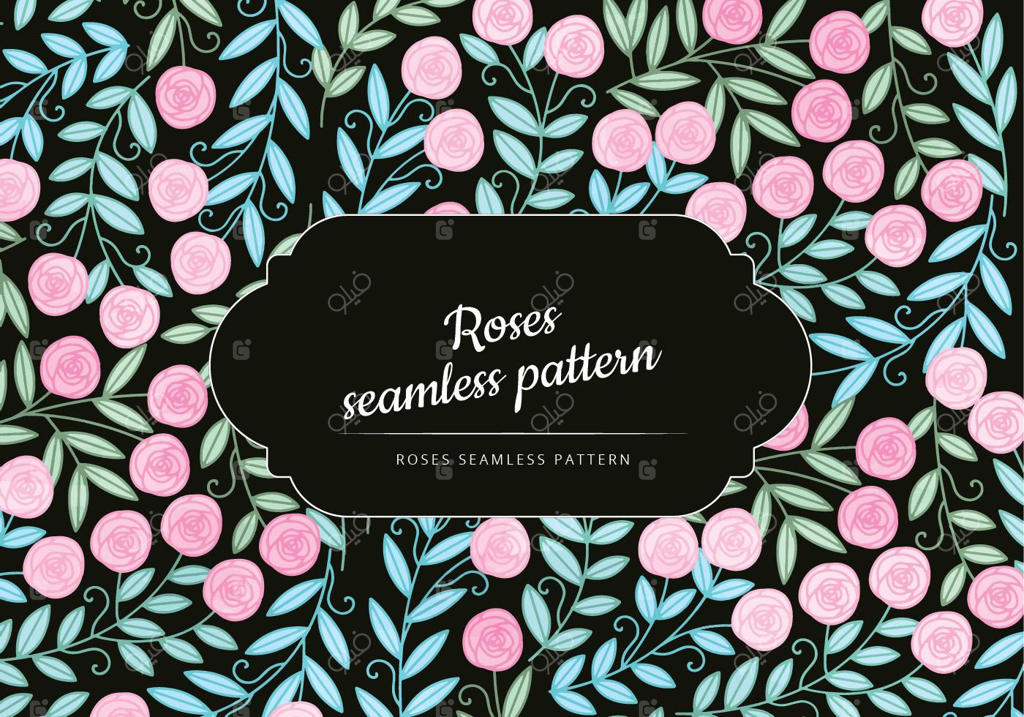 پترن یکپارچه گل‌های رز وکتوری