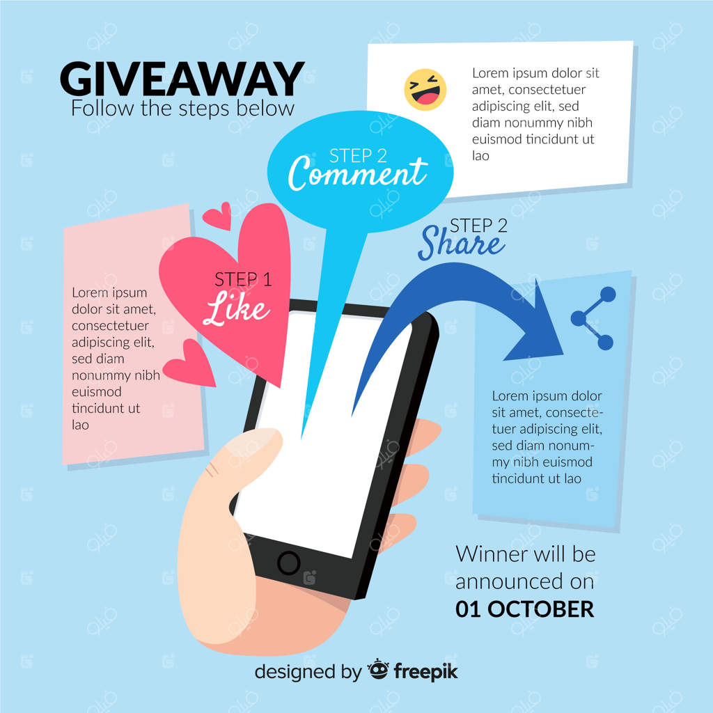 مراحل مسابقه در شبکه‌های اجتماعی با طراحی تخت