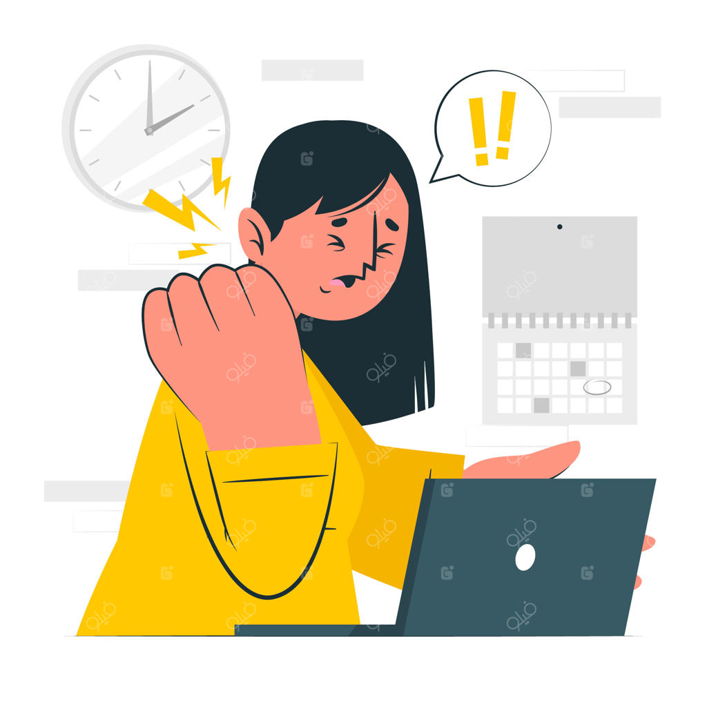 تصویر مفهومی درد گردن