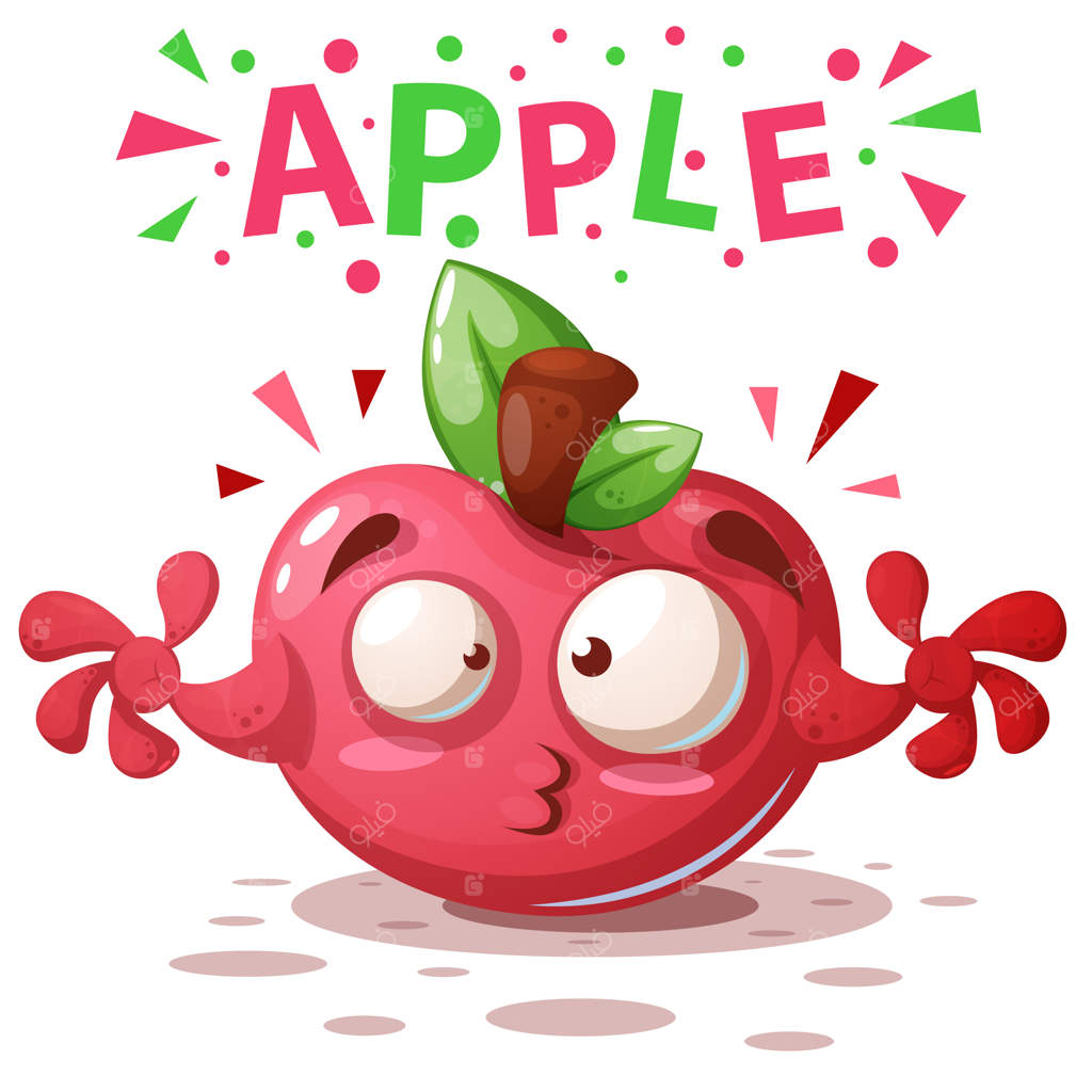 تصویر بامزه سیب