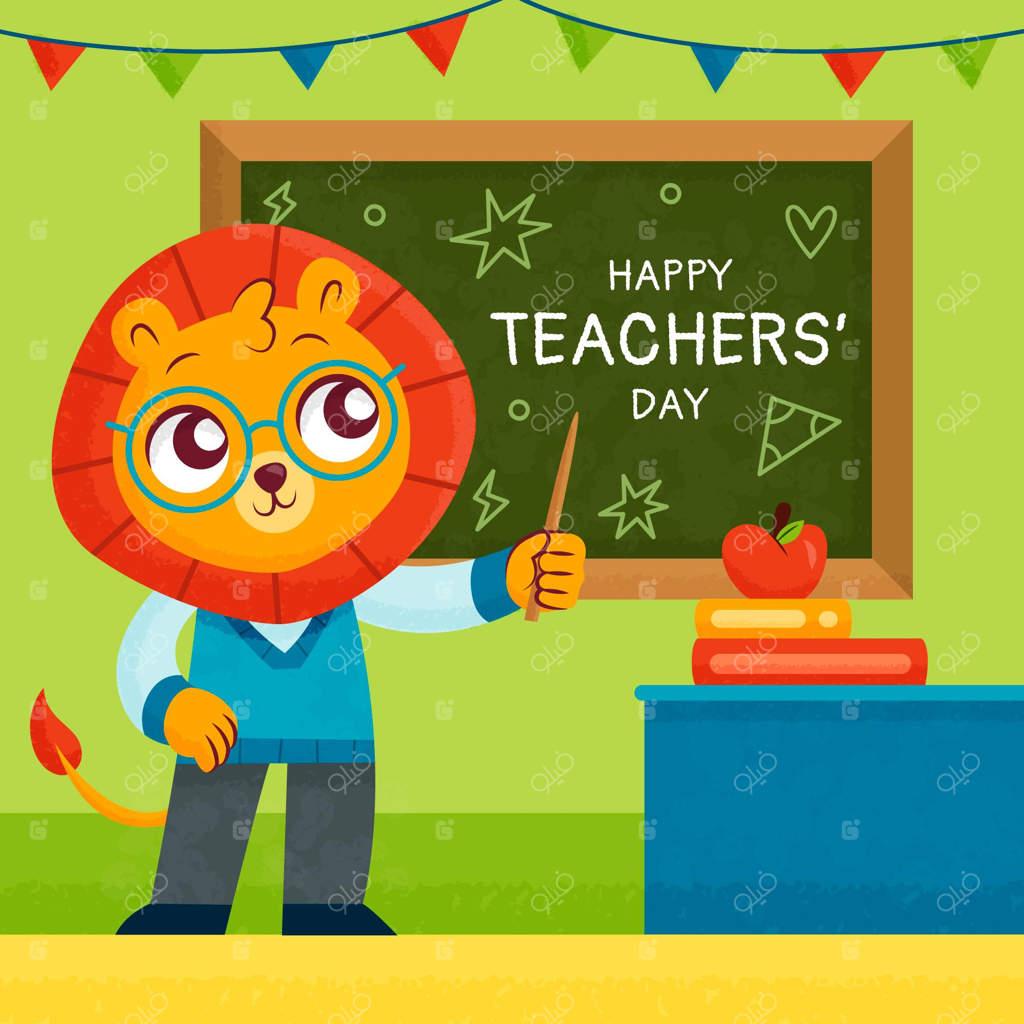 تصویر دست‌کشیده روز معلم