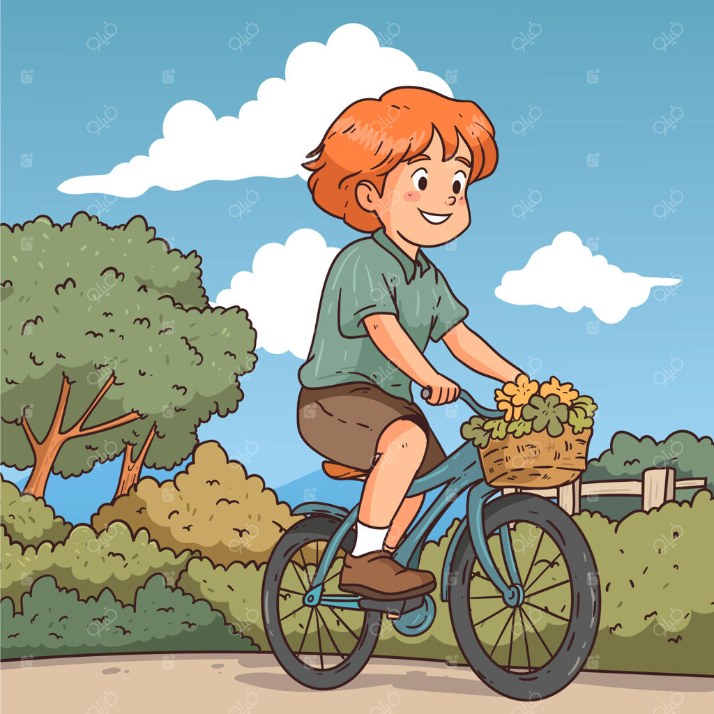 تصویرسازی دستی روز جهانی دوچرخه