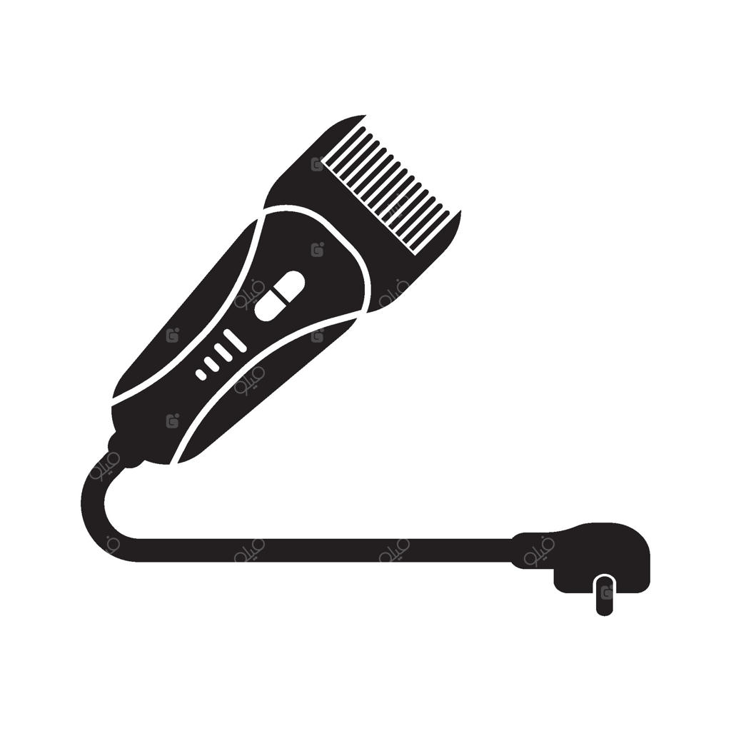 آیکون ماشین اصلاح مو - طراحی وکتور لوگو و قالب.