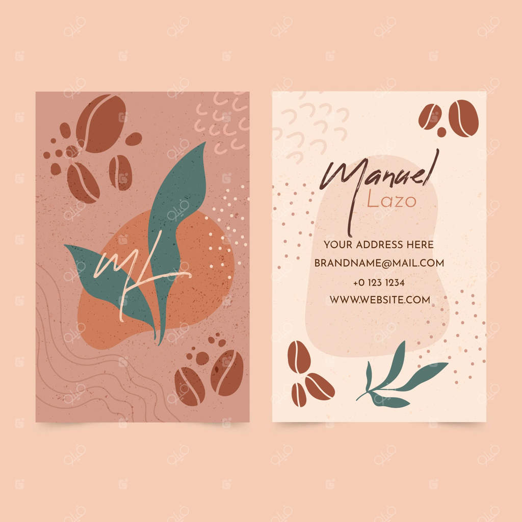 قالب کارت ویزیت رنگارنگ و انتزاعی