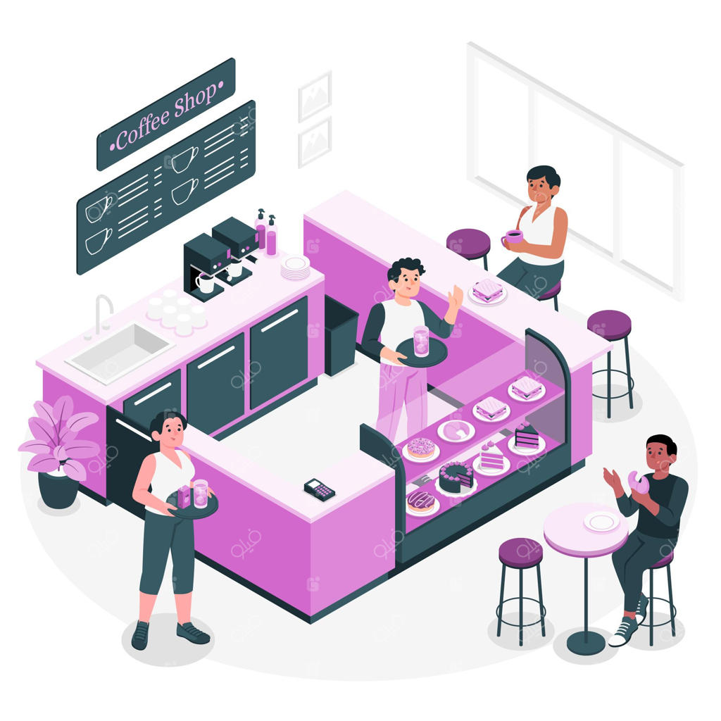 تصویر مفهومی کافی‌شاپ