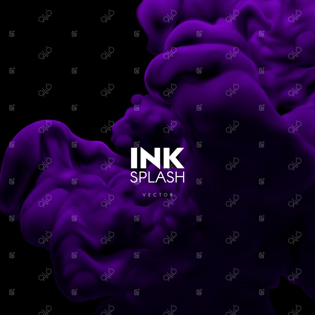 پس‌زمینه پاشش جوهر بنفش