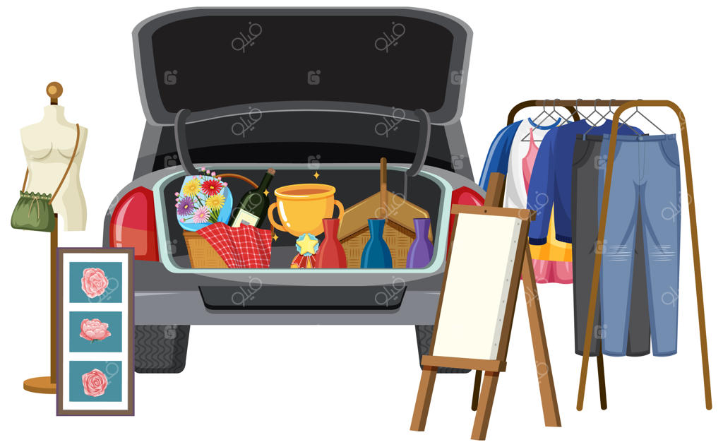 شیء فروشی در بازارچه خودرو