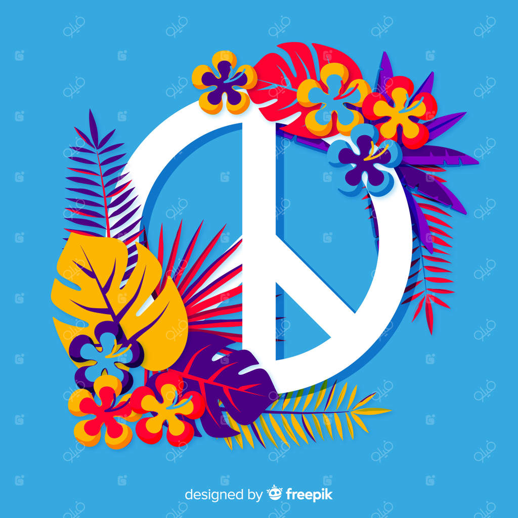 نشان صلح با گل‌ها