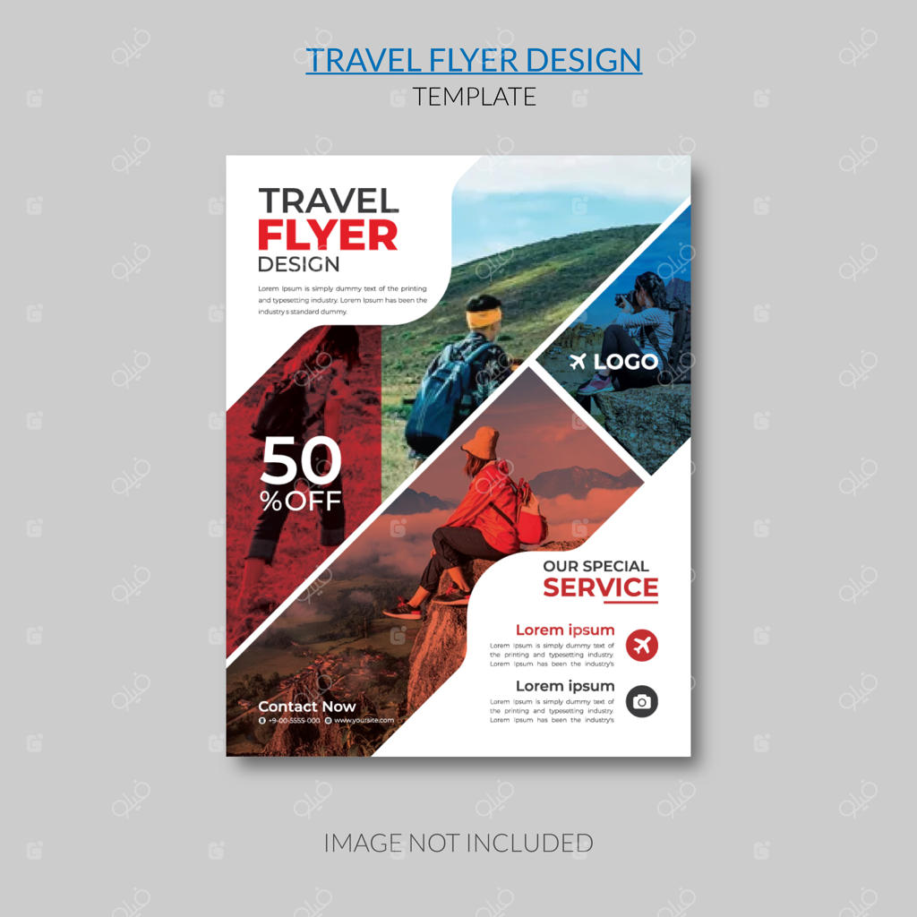 قالب طراحی تراکت آژانس مسافرتی