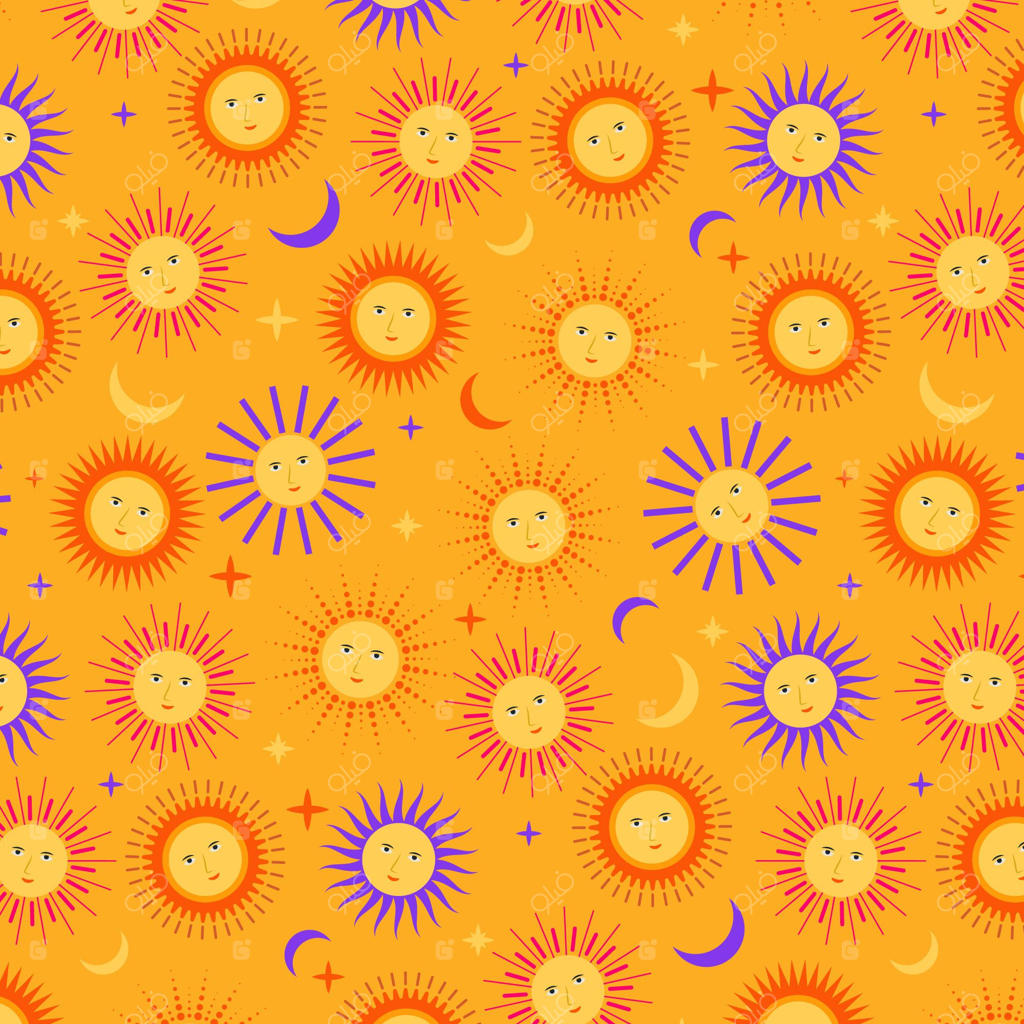 الگوی خورشید با طراحی مسطح