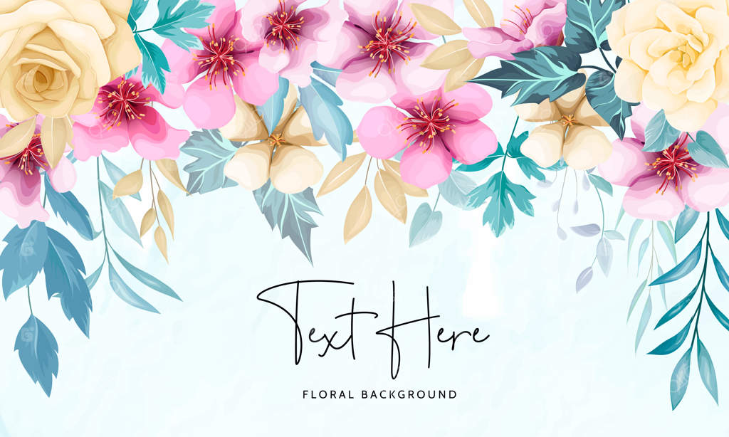 پس‌زمینه گل‌های دستی زیبا