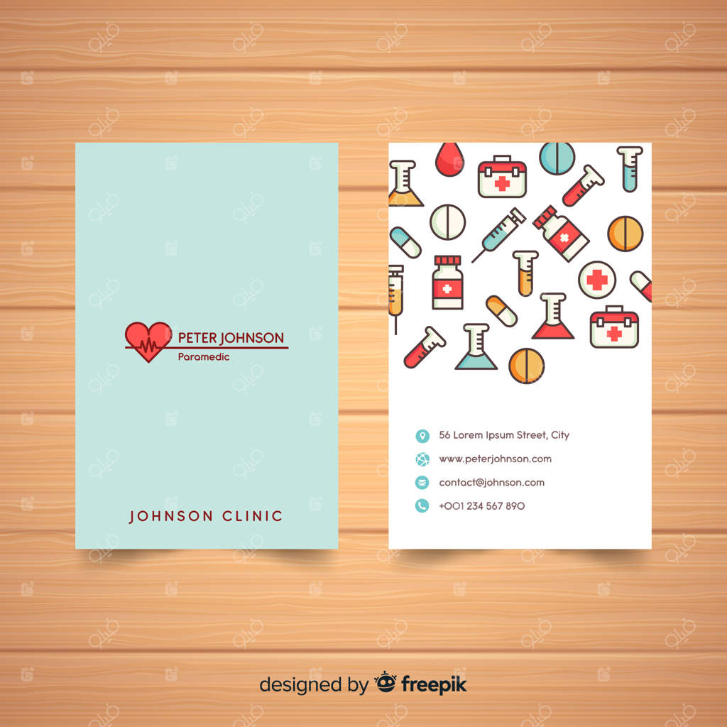 طراحی کارت ویزیت شیک برای حرفه پزشکی