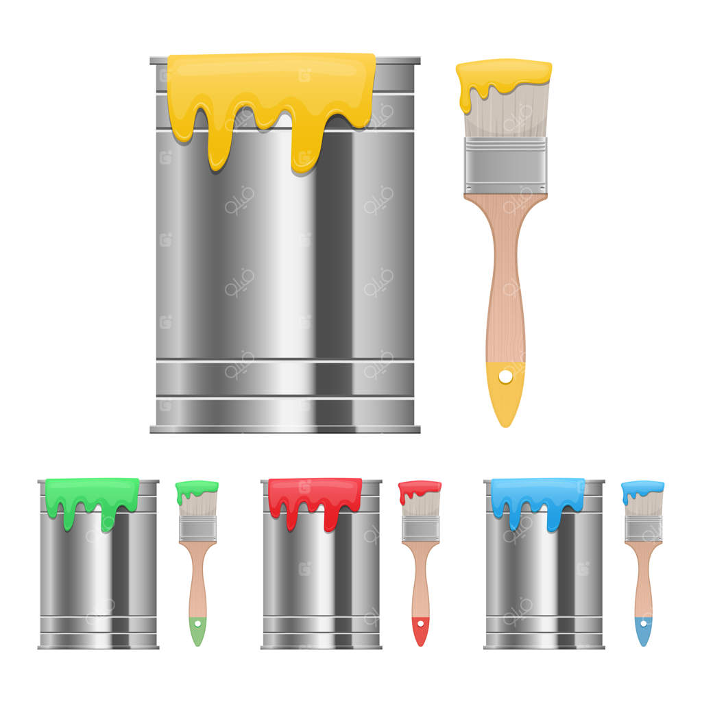 تصویر قلم‌مو روی پس‌زمینه سفید