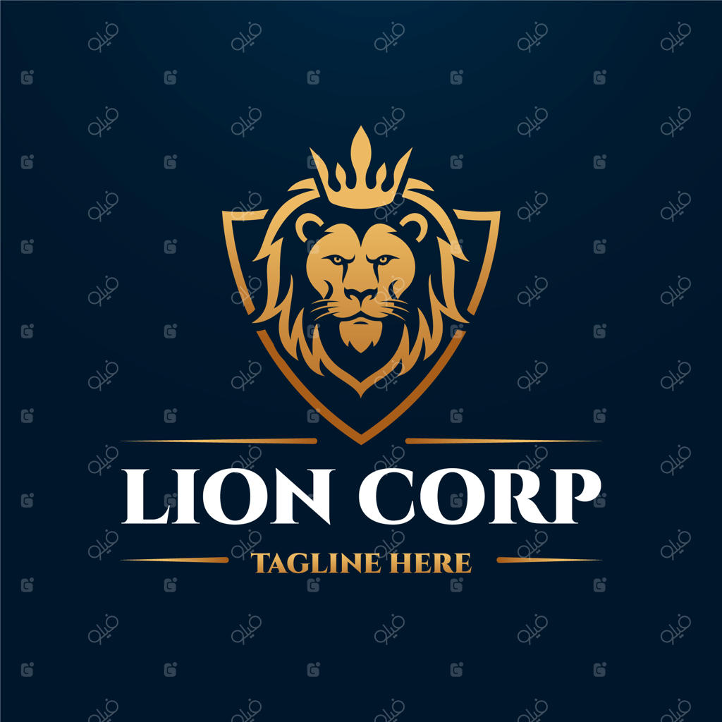 لوگوی شیر تاج‌دار با طراحی دستی