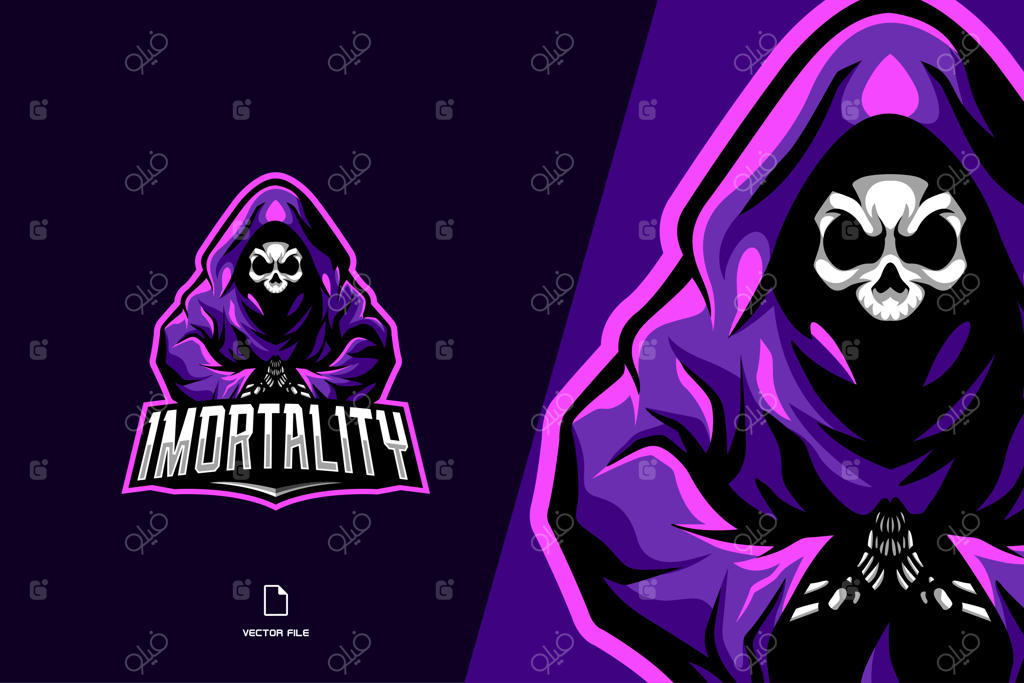 لوگوی تیم ورزشی با طرح جمجمه جادوگر