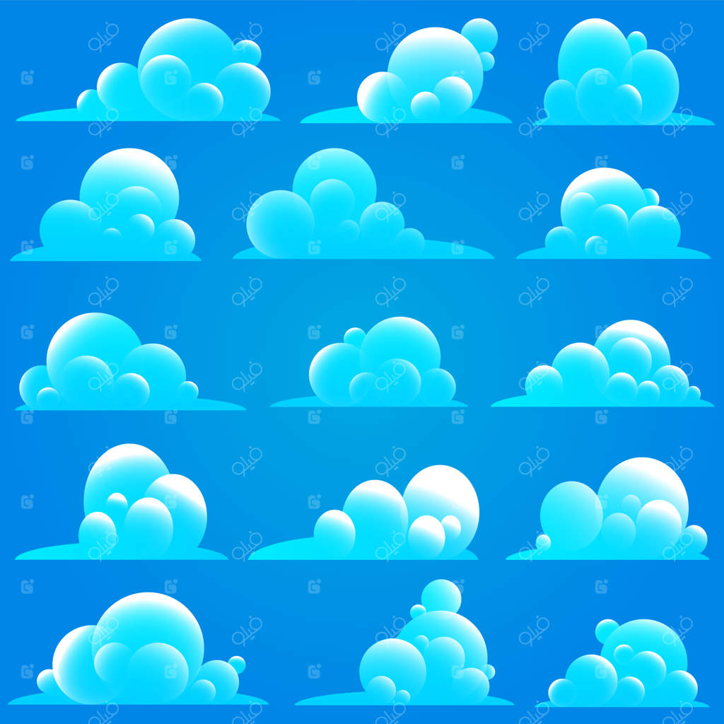 ابرها بر زمینه‌ای آبی تنها