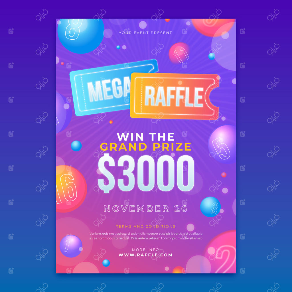 قالب بروشور قرعه‌کشی رنگین‌کمانی