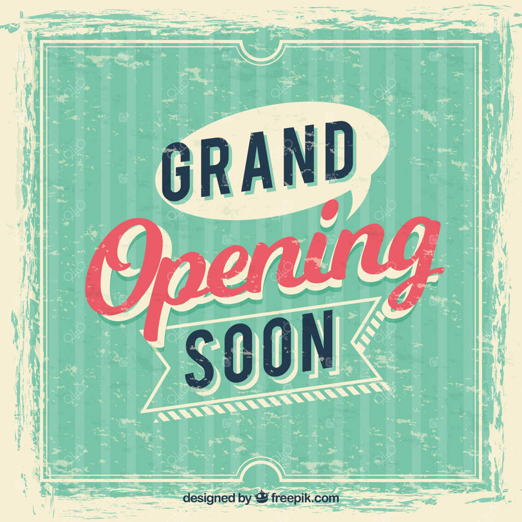 افتتاح به زودی با طرحی قدیمی و تایپوگرافی کلاسیک