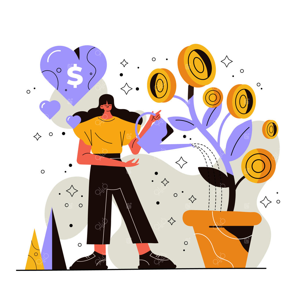 تصویرسازی سرمایه‌گذاری دستی کشیده شده