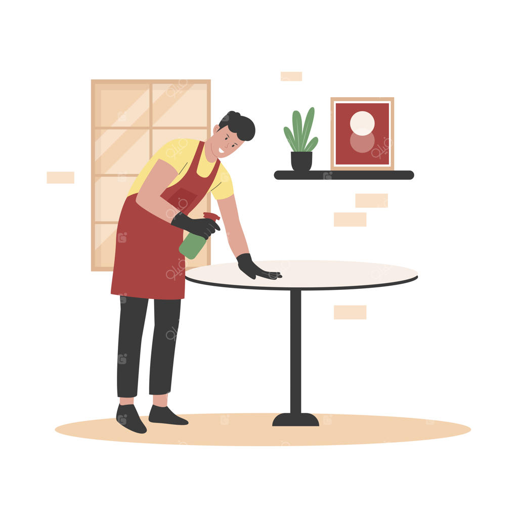 مفهوم تصویر خدمات نظافت منزل