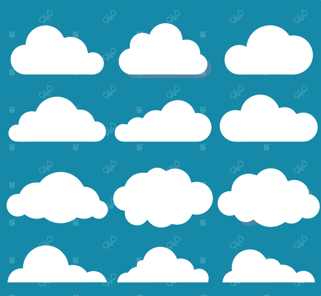 زمینه‌ای آبی با چند ابر و دوباره زمینه‌ای آبی