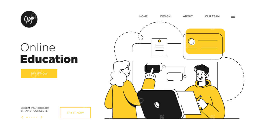 پترن اسلاید ارائه یا طراحی صفحه فرود وب‌سایت - مفاهیم طراحی کسب‌وکار